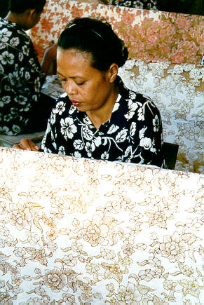 Painting batik