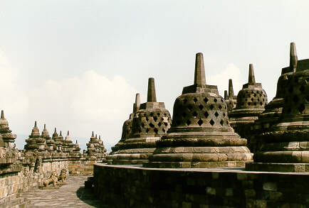 The Buddhist temple of Borobudur